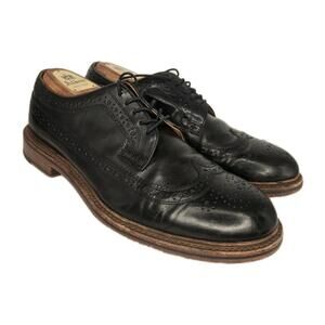 Grant Stone X J Crew Ludlow Longwing Brogue Oxford Dress Shoes Black Size 10 D